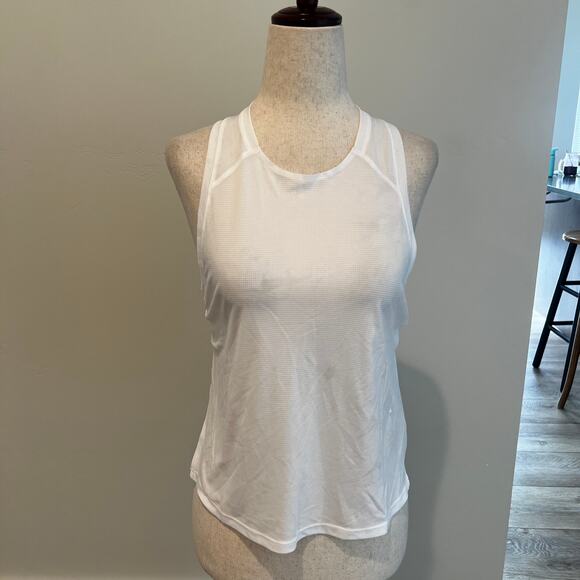 ATHLETA Women's Grid Knit Singlet Tank Size S In Bright White - Picture 4 of 14